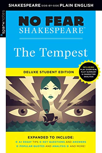 āNo Fear Shakespeareā book cover for āThe Tempestā with illustrated design.