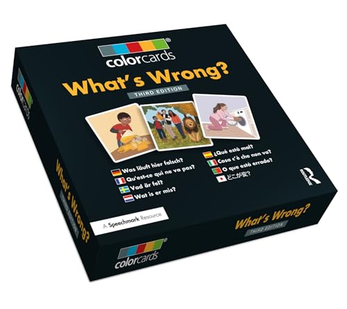Black box for "What's Wrong?: Colorcards" game with image previews.