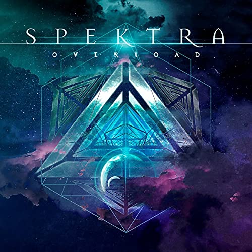 CD cover for “Spektra - Overload” featuring a glowing geometric shape.