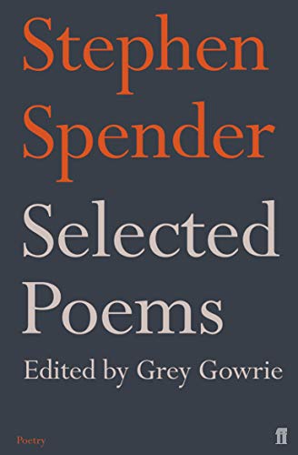 Book cover: “Selected Poems of Stephen Spender” with orange and white text.