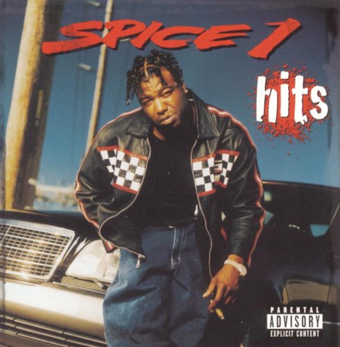 CD cover for Spice 1’s “Hits” featuring the rapper in a leather jacket.