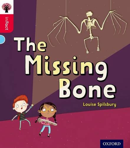Book cover: "The Missing Bone" depicts children and a skeleton.