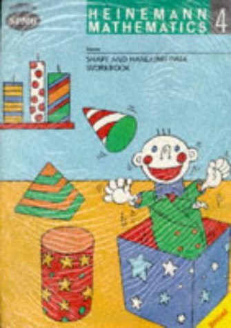 Heinemann Maths 4 workbook cover with shapes, a clown, and a jack-in-the-box.