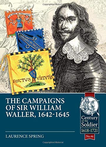 Book cover depicting Sir William Waller, 17th-century military leader, and flags.