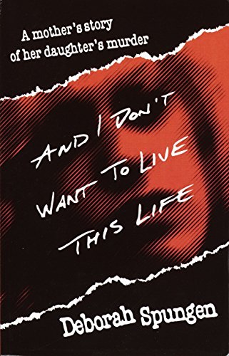 Book cover with a red and black design, white handwritten text, and torn edges.