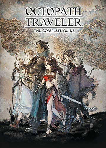 Octopath Traveler complete guide book cover featuring eight characters.