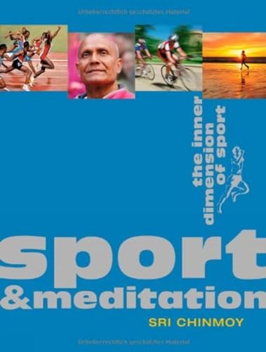 Book cover: athletes, a portrait, and text reading "Sport & Meditation.