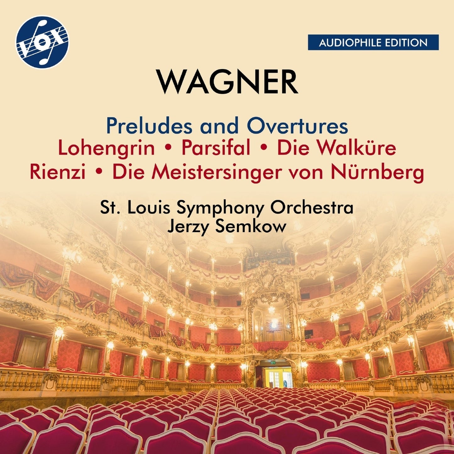 CD cover for Wagner’s Preludes and Overtures by St. Louis Symphony Orchestra.