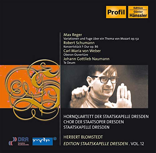 CD cover for Staatskapelle Dresden, Vol. 12, featuring conductor Blomstedt.