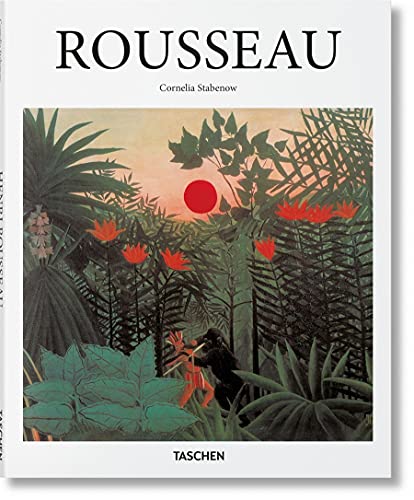 Book cover featuring Henri Rousseau's jungle painting with a red sun and gorilla.