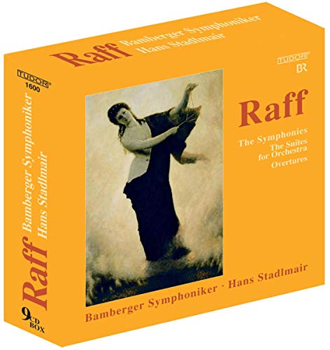 CD case for Raff’s symphonies and suites, featuring a classical painting.