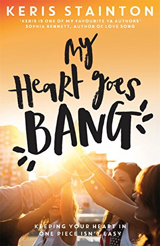 Book cover: "My Heart Goes Bang" with silhouettes of raised hands.