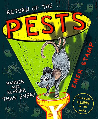Book cover: illustrated mouse on a glowing bug zapper, spooky pests around.