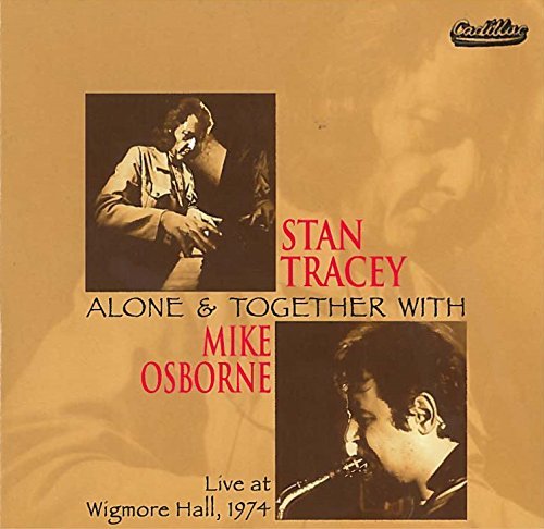 CD album cover featuring Stan Tracey and Mike Osborne, sepia-toned photos on orange background.