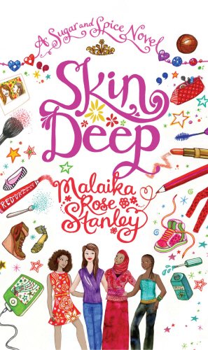 Book cover: “Skin Deep” by Malaika Rose Stanley, featuring four young women.