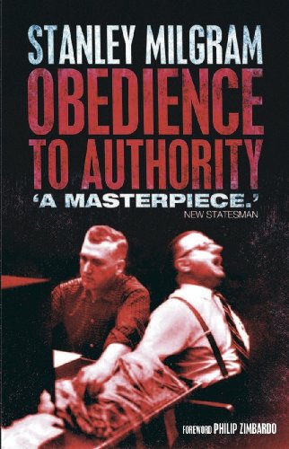 Book cover: "Obedience to Authority" with image of men in distress.
