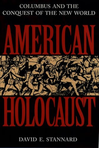 Book cover: “American Holocaust” depicts conflict and Indigenous people.