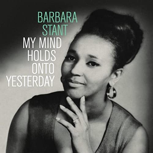 Black and white portrait of Barbara Stant with album title text.