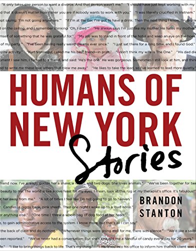 Book cover for "Humans of New York: Stories" with text and portraits.