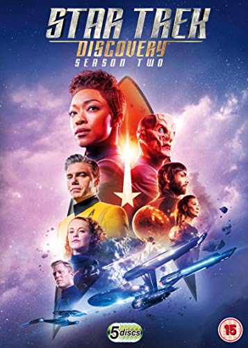Star Trek Discovery Season 2 DVD cover with cast and spaceship imagery.