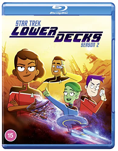 Blu-ray cover for Star Trek Lower Decks Season 2 featuring cartoon characters.