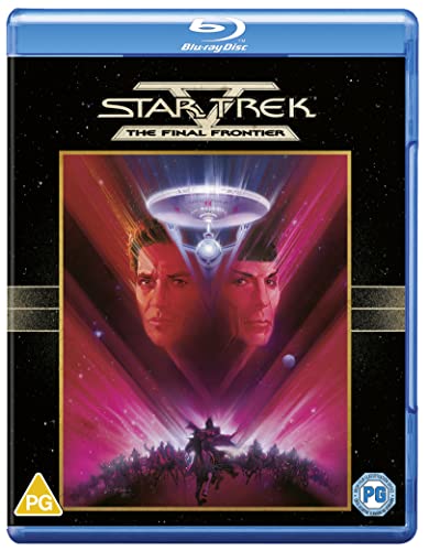 “Star Trek V: The Final Frontier” Blu-ray cover with Spock and Kirk.