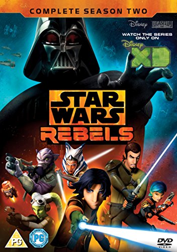 Star Wars Rebels" Season 2 DVD cover featuring Darth Vader and animated characters.