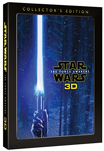 Blu-ray case for “Star Wars: The Force Awakens” featuring a lightsaber.