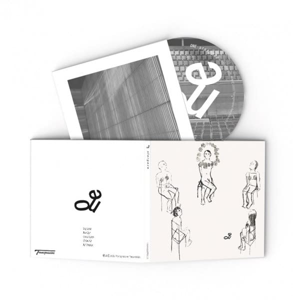 CD case with abstract line drawings of figures and stadium seating.