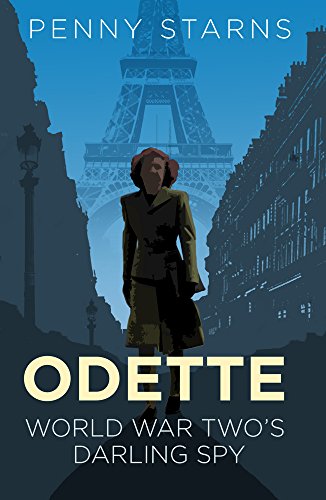Book cover: woman in coat, Eiffel Tower in background, dark blue tones.