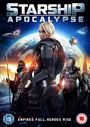 DVD cover for "Starship Apocalypse" featuring a woman and alien figures.