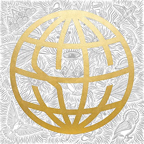 Album cover with a golden globe on a detailed, patterned background.