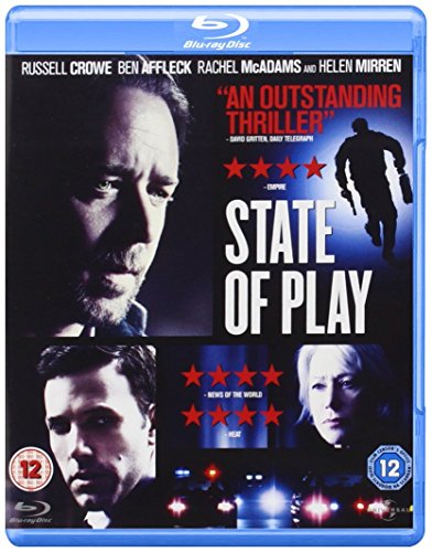 State of Play" Blu-ray cover featuring Russell Crowe, Ben Affleck, and Helen Mirren.