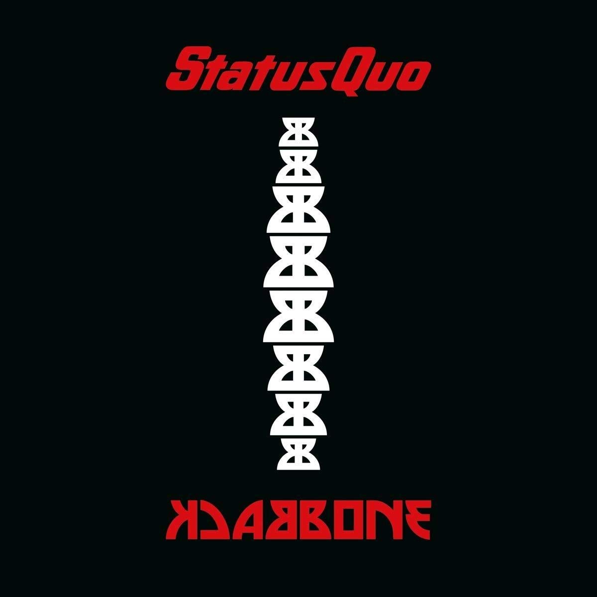 "CD cover with 'Status Quo' and 'Backbone' in red on a black background."