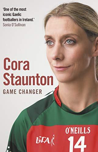 Book cover featuring Cora Staunton, a Gaelic footballer in green and red.