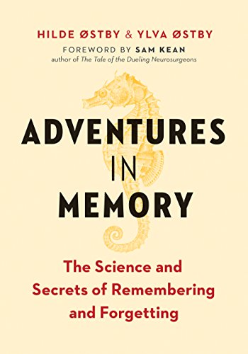 Book cover with title “Adventures in Memory” and a seahorse illustration.