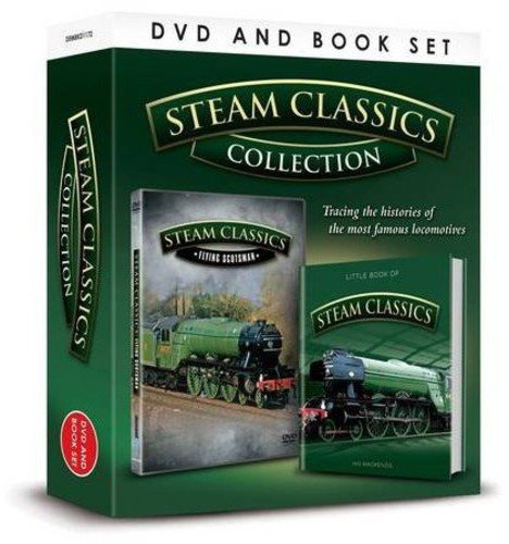 Gift set with a DVD and book featuring vintage steam locomotives.
