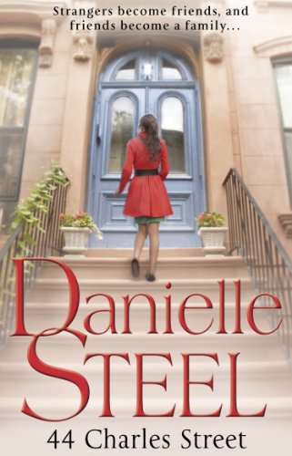 Book cover featuring a woman ascending steps to a blue front door.