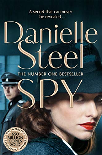 Book cover: woman in hat, soldier in background, title "Spy".