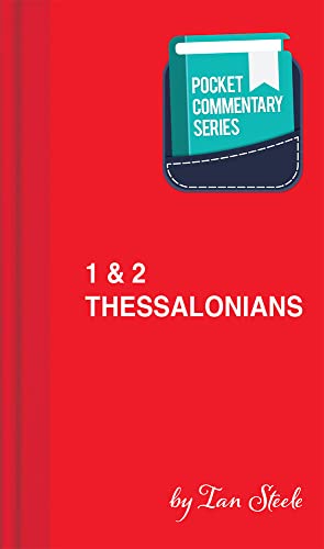 Red book cover with white text: "1 & 2 Thessalonians" and a bookmark graphic.