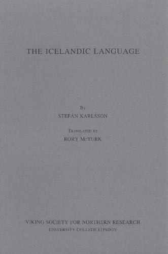 Gray book cover titled "The Icelandic Language" by Stefán Karlsson.