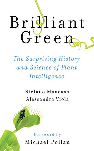 Book cover: “Brilliant Green” with a Venus flytrap and green foliage.