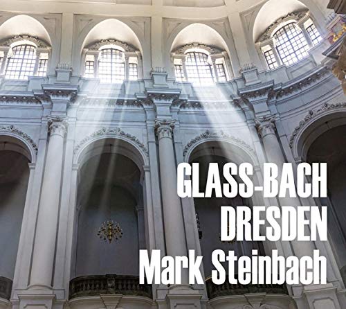 CD cover: interior of a church with text “Glass-Bach Dresden”.