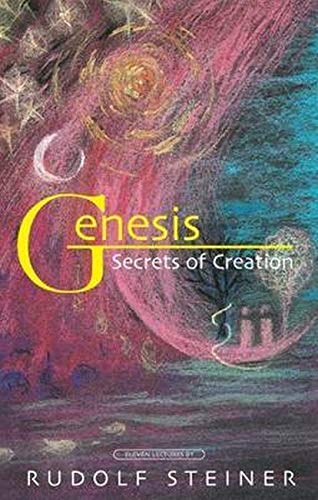 Book cover: "Genesis: Secrets of Creation" with abstract, colorful artwork.