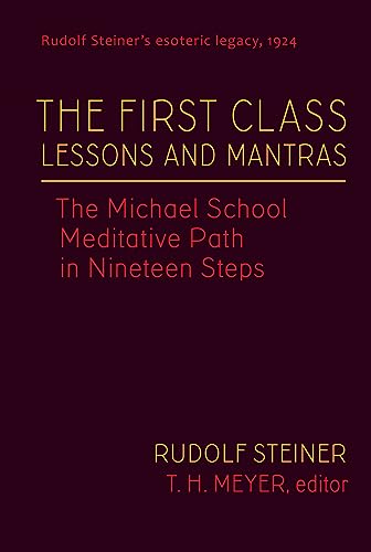 Book cover with red text on a dark purple background, titled “The First Class Lessons and Mantras.”