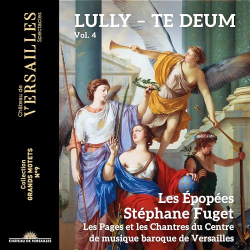 CD cover: classical painting of figures with instruments, "Lully - Te Deum".
