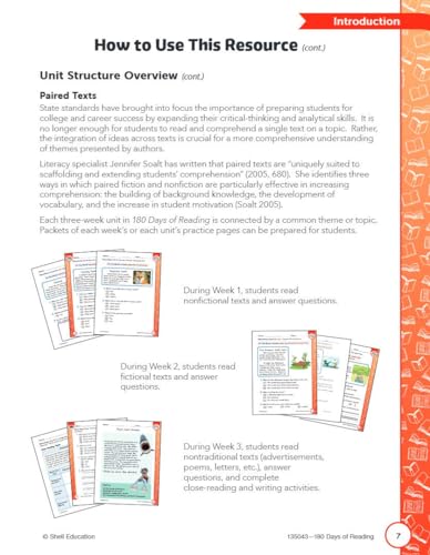 Open workbook page showing sample reading exercises for first grade.