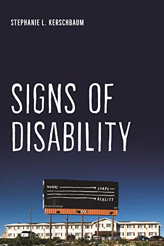 Book cover: "Signs of Disability" with a highway sign illustration.