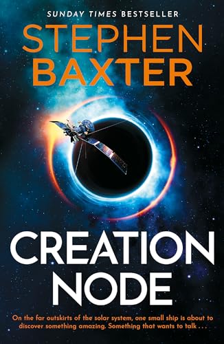 Book cover featuring a space probe orbiting a black hole against a starry background.
