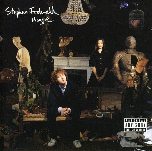 CD cover for Stephen Fretwell’s “Magpie” featuring figures in a dark room.